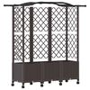vidaXL Magas&iacute;tott &Aacute;gy Trellis-szel &eacute;s Tetővel Barna 163 x 40 x 144 cm