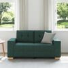 vidaXL sötétzöld szövet loveseat kanapé 120 cm
