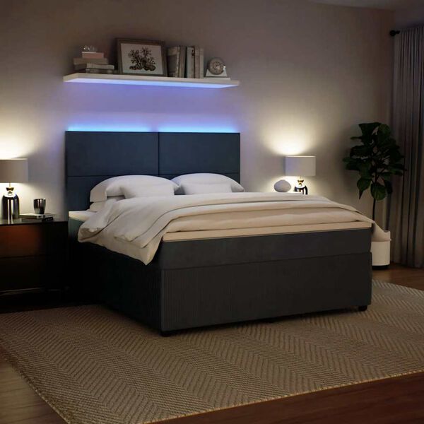 vidaXL s&ouml;t&eacute;tsz&uuml;rke b&aacute;rsony rug&oacute;s &aacute;gy matraccal 180x200 cm