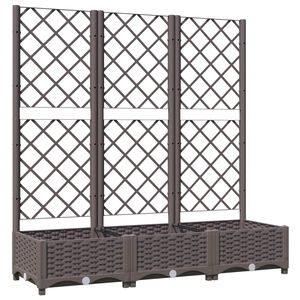 vidaXL barna PP kerti vir&aacute;gl&aacute;da r&aacute;ccsal 120 x 40 x 121,5 cm