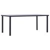 vidaXL fekete &eacute;s betonsz&uuml;rke MDF &eacute;tkezőasztal 180 x 90 x 75 cm