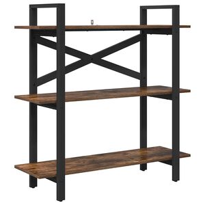 vidaXL K&ouml;nyvespolc 3 szintes 100 x 33,5 x 102 cm Szerelt Fa