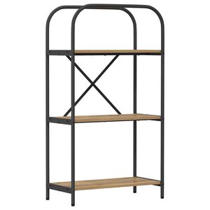 vidaXL K&ouml;nyvespolc 3 szintes 60 x 30 x 109 cm Szerelt fa Artisan t&ouml;lgy
