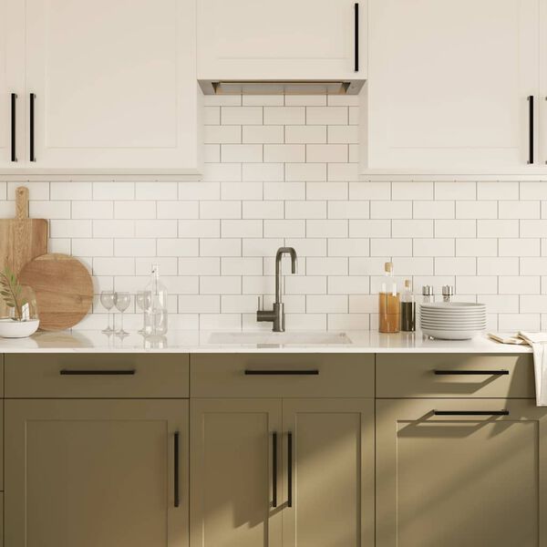 vidaXL 5 db fekete rozsdamentes ac&eacute;l szekr&eacute;nyfoganty&uacute; 224 mm