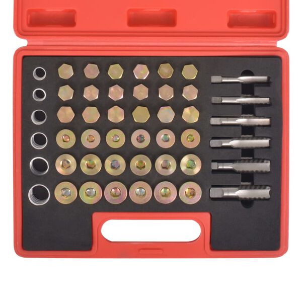 vidaXL olajleeresztő csavar menetjavító készlet