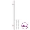 vidaXL 10 db ez&uuml;st rozsdamentes ac&eacute;l szekr&eacute;nyfoganty&uacute; 192 mm