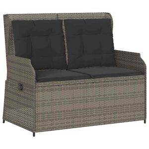 vidaXL sz&uuml;rke polyrattan d&ouml;nthető kerti pad p&aacute;rn&aacute;val