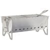vidaXL Kemping Tűzrak&oacute;hely 42 x 22 x 18 cm Rozsdamentes Ac&eacute;l Ez&uuml;st