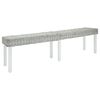 vidaXL feh&eacute;r nat&uacute;r kubu rattan &eacute;s t&ouml;m&ouml;r mahag&oacute;ni fa pad 160 x 35 x 45 cm