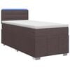 vidaXL Boxspring &aacute;gy matraccal S&ouml;t&eacute;t Barna 90 x 200 cm Sz&ouml;vet