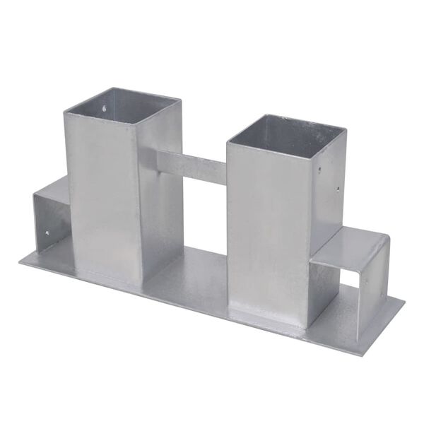 vidaXL 4 darab ez&uuml;stsz&iacute;nű ac&eacute;l tűzifa halomba rak&oacute; seg&eacute;deszk&ouml;z