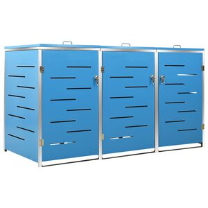 vidaXL ac&eacute;l t&aacute;rol&oacute; h&aacute;rom gur&iacute;that&oacute; szemeteskuk&aacute;hoz 207x77,5x115 cm