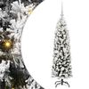 vidaXL Mű kar&aacute;csonyfa 150 LED-del Z&ouml;ld 120 cm PVC, ac&eacute;l &eacute;s műanyag