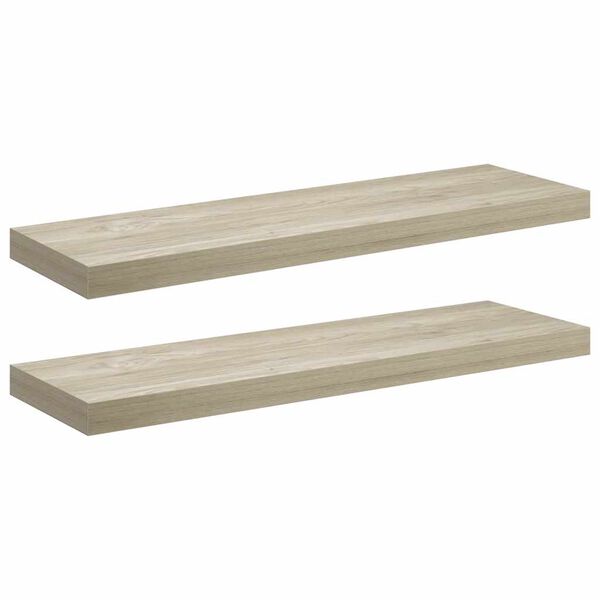 vidaXL 2 db t&ouml;lgysz&iacute;nű MDF lebegő fali polc 80 x 23,5 x 3,8 cm