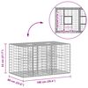 vidaXL Gabion emelt &aacute;gy Ez&uuml;st 100 x 60 x 55 cm Horganyzott ac&eacute;l