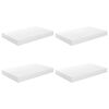 vidaXL 4 db magasf&eacute;nyű feh&eacute;r MDF lebegő fali polc 40 x 23,5 x 3,8 cm