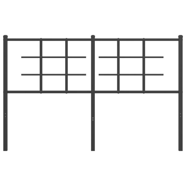 vidaXL fekete f&eacute;m csere fejt&aacute;mla 140 cm