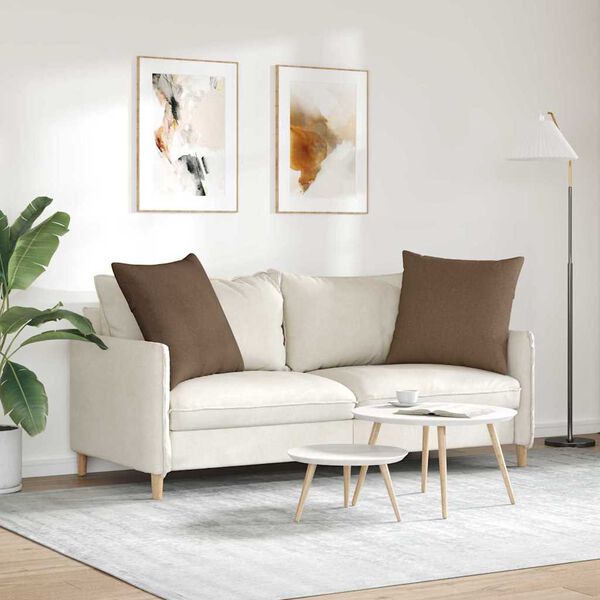 vidaXL Kanap&eacute; p&aacute;rn&aacute;k 2 pcs Barna 60 x 60 cm sz&ouml;vet