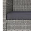 vidaXL 4 részes szürke kerti polyrattan szék- és zsámolyszett