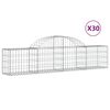 vidaXL 30 db &iacute;ves horganyzott vas gabion kos&aacute;r 200x30x40/60 cm