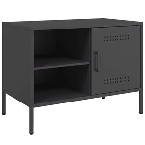 vidaXL fekete ac&eacute;l TV-szekr&eacute;ny 68 x 39 x 50,5 cm