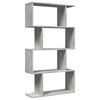 vidaXL 4 szintes betonsz&uuml;rke fa t&eacute;relv&aacute;laszt&oacute; k&ouml;nyvespolc 70x24x129 cm