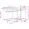 vidaXL viaszbarna tömör fenyőfa emeletes ágy 80 x 200 cm