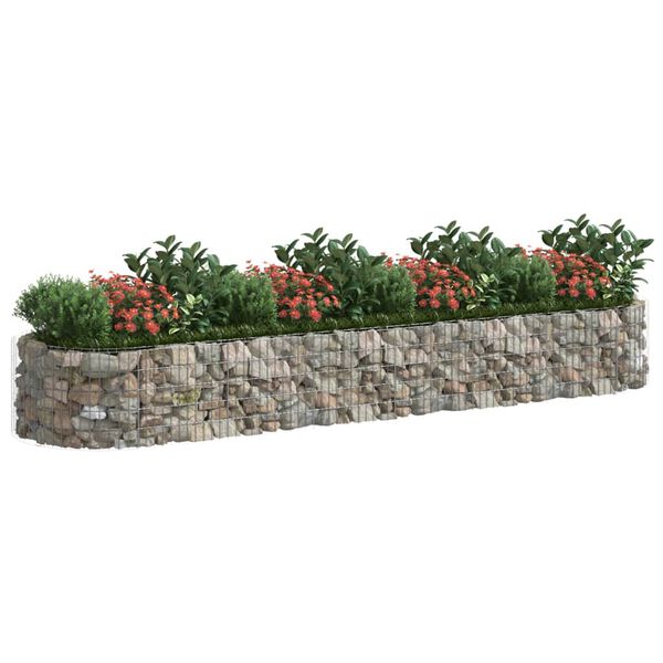 vidaXL horganyzott vas gabion magas&aacute;gy&aacute;s 400x100x50 cm