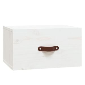 vidaXL feh&eacute;r falra szerelhető &eacute;jjeliszekr&eacute;ny 40 x 29,5 x 22 cm