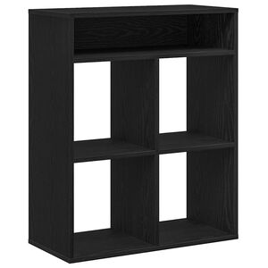 vidaXL k&ouml;nyvszekr&eacute;ny fekete 66x31x80 cm szerelt fa