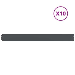 vidaXL Gyepszeg&eacute;lyek 10 db antracit 10x103 cm hidegen hengerelt ac&eacute;l