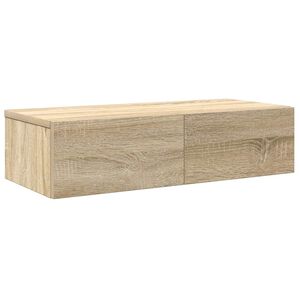 vidaXL Falipolc fi&oacute;kokkal sonoma t&ouml;lgy 60x26,5x15 cm műszaki fa