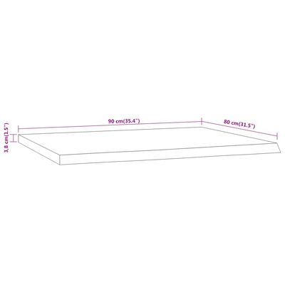 vidaXL tömör akácfa téglalap alakú asztallap 90 x 80 x 3,8 cm