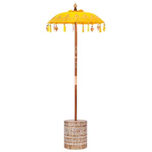 vidaXL Balin&eacute;z napernyő alappal S&aacute;rga 95 x 95 x 260 cm Pamut