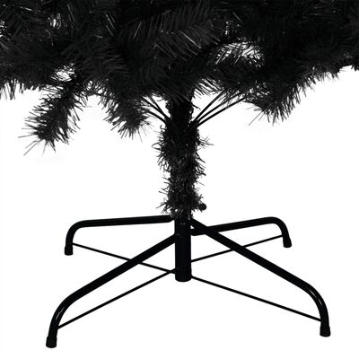 vidaXL fekete PVC műkarácsonyfa állvánnyal 180 cm
