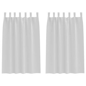 vidaXL Fekete F&uuml;gg&ouml;ny Gyűrűkkel 2 db Halv&aacute;ny sz&uuml;rke 175 x 140 cm