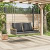 vidaXL sz&uuml;rke polyrattan hintapad p&aacute;rn&aacute;kkal 109 x 62 x 40 cm