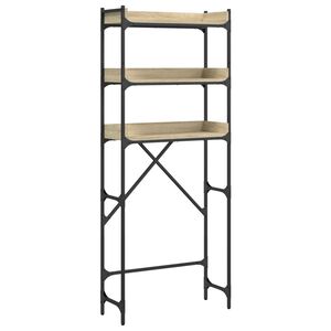 vidaXL sonoma t&ouml;lgy sz&iacute;nű szerelt fa mos&oacute;g&eacute;ppolc 67 x 25 x 163 cm