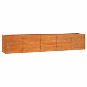 vidaXL rozsda sz&iacute;nű corten ac&eacute;l kerti magas&aacute;gy&aacute;s 400 x 80 x 77 cm