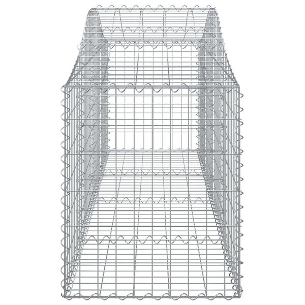 vidaXL íves horganyzott vas gabion kosár 200x50x60/80 cm