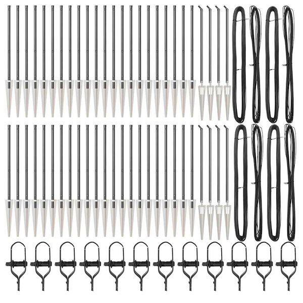 vidaXL Kerítésoszlop Egyéb 52 pcs Szürke 3,2 x 3,2 x 120 cm Acél