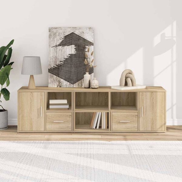 vidaXL sonoma t&ouml;lgy sz&iacute;nű szerelt fa sarokszekr&eacute;ny 160 x 40 x 45 cm