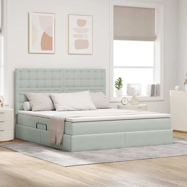 vidaXL &Aacute;gy t&aacute;rol&oacute;val &eacute;s matraccal Vil&aacute;gossz&uuml;rke 160 x 200 cm B&aacute;rsony