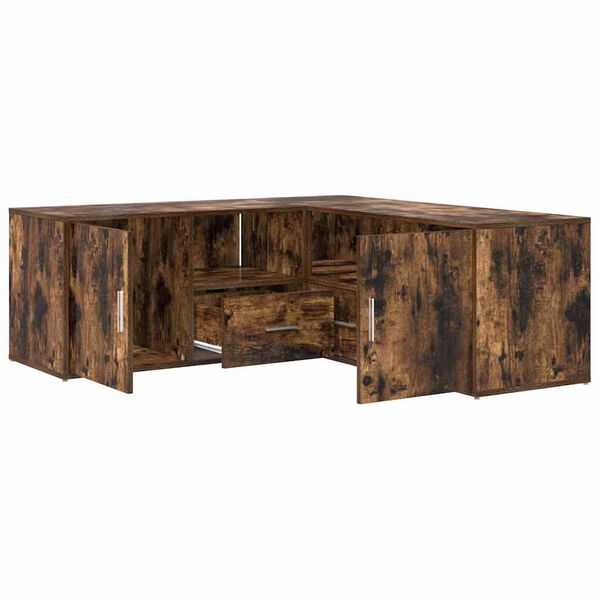 vidaXL f&uuml;st&ouml;s t&ouml;lgy sz&iacute;nű szerelt fa sarokszekr&eacute;ny 200x40x45 cm