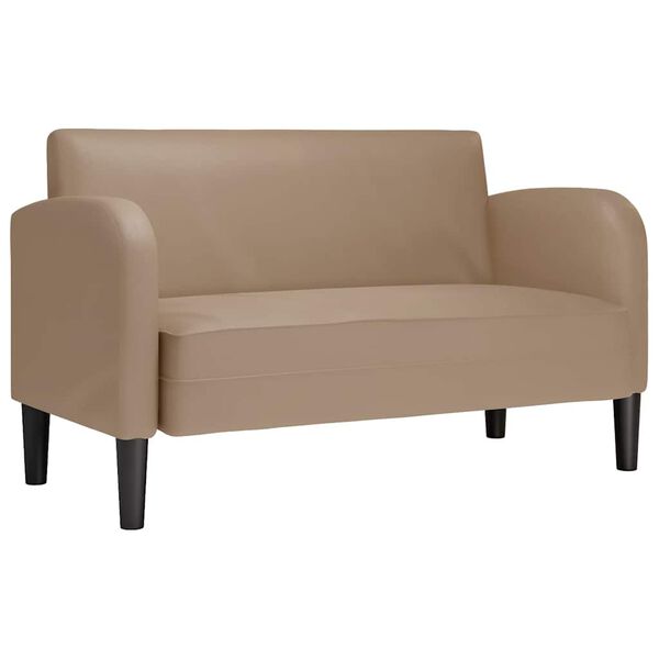 vidaXL cappuccino műbőr loveseat kanap&eacute; 110 cm