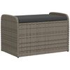 vidaXL sz&uuml;rke polyrattan t&aacute;rol&oacute;pad p&aacute;rn&aacute;val 80 x 51 x 52 cm