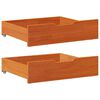vidaXL 2 db viaszbarna t&ouml;m&ouml;r fenyőfa &aacute;gy alatti fi&oacute;k 75 x 55 x 17 cm