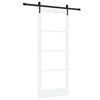vidaXL Cs&uacute;sz&oacute; ajt&oacute; ORKDAL Feh&eacute;r 83 x 202 cm T&ouml;m&ouml;r fenyőfa &eacute;s &uuml;veg