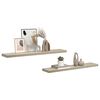 vidaXL 2 db tölgyszínű MDF fali polc 120 x 23,5 x 3,8 cm