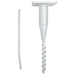 vidaXL ac&eacute;l be&eacute;p&iacute;tett napernyő talp r&uacute;ddal 16 x 16 x 52 cm